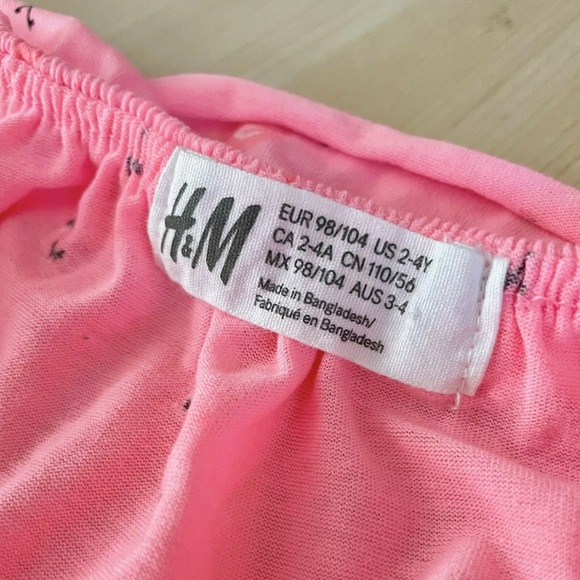 Flamingo Hot Pink Sleeveless Top Shirt H&M Ruffles 2-4Y - Picture 3 of 3